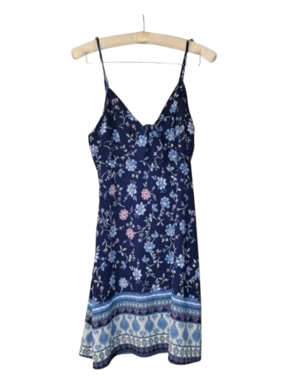 Trixxi Blue Floral Mini Dress Summer Garden Party S Small